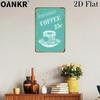 Vintage Fresh Brewed Coffee 25c Metal Tin Sign 12x8 Inch Retro Wall Decor for Man Cave Garage Farm House