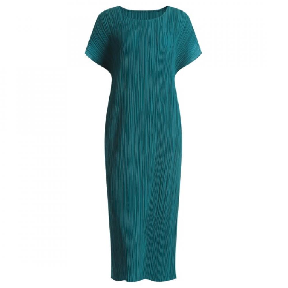 Shop Jenny Women Long Pleated Dress Cap Sleeve Ble Wdr 1335