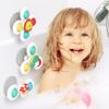 3 stk/sett Baby Spinner Leke med Sugekopp Sopp Løve Dinosaur Pedagogisk Bord Bad Spedbarn Spinning Fidget Toy Småbarnsgave