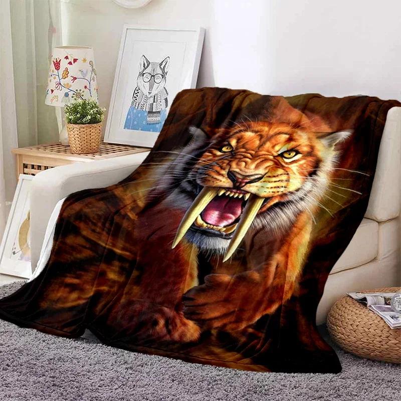 3D Tiger Blanket Super Soft For Spring Autumn Modern Line Art Sherpa Blanket Bedspread Throw Travel Dropship Sumikko Gurashi