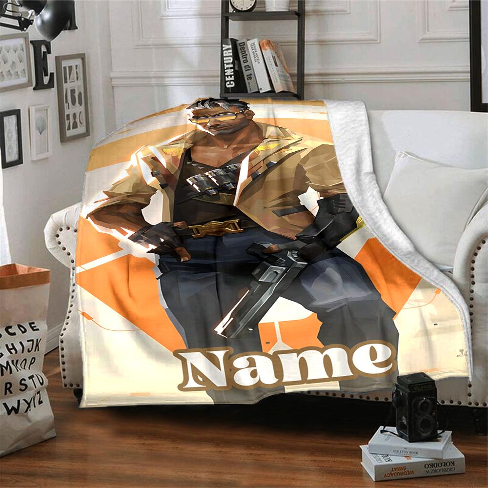 Custom Name Arsenal Roses Artwork Blanket for Couch & Bed, Plush Cozy Fuzzy Blanket Super Soft & Warm Blankets for Fall and Winter. 0908169