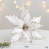 New Fabric Plastic Christmas Artificial Flowers DIY Decoration Ornaments Xmas Tree Decorations 25cm Christmas Decor Xmas