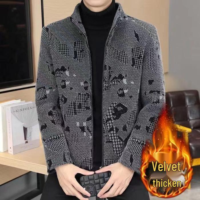 Men's High-End Thickened Woolen Jacket - Autumn/Winter 2025 Collection