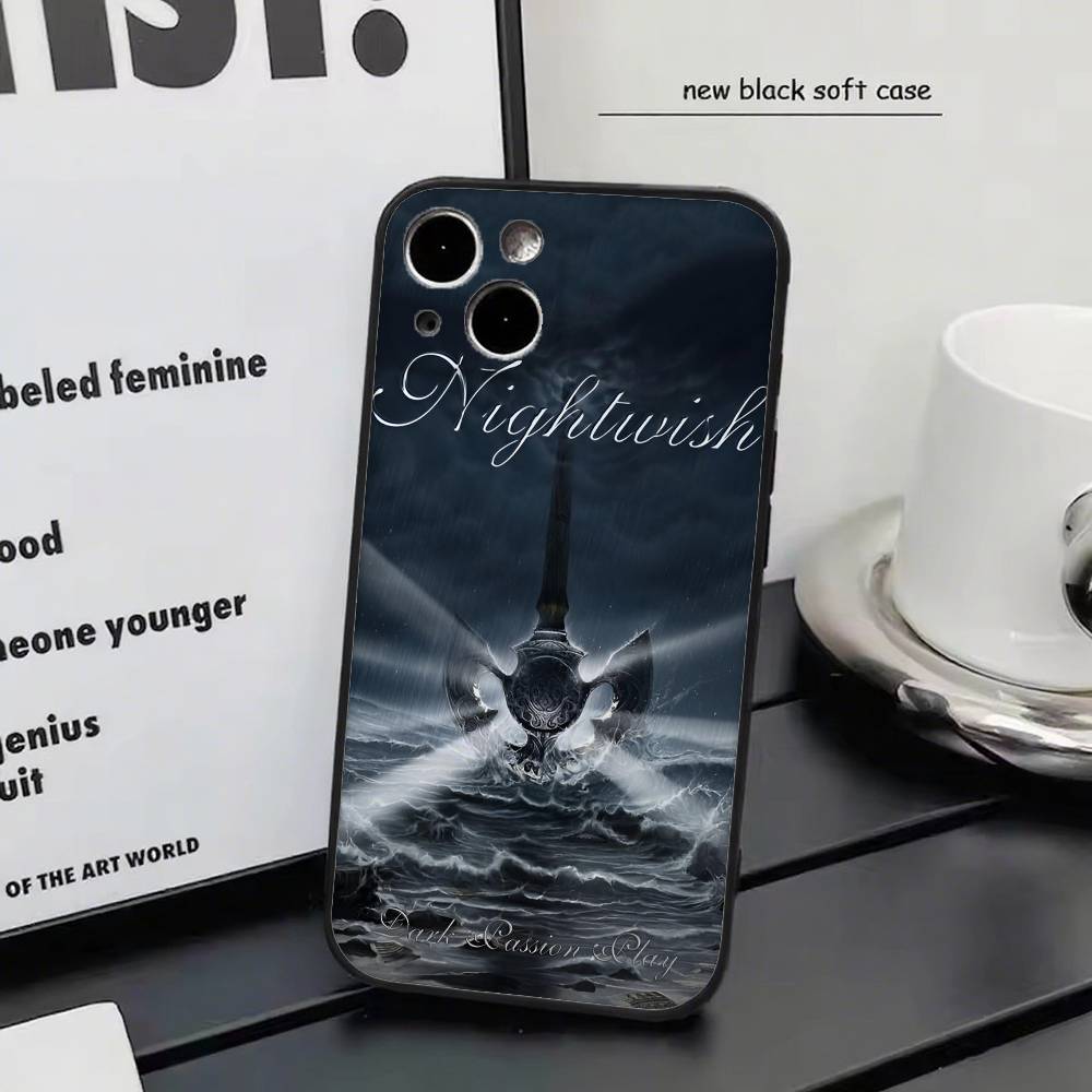 Band n-Nightwish-h For iPhone 17 Air 16 15 14 13 12 11 Pro Black Soft Cover Phone Case