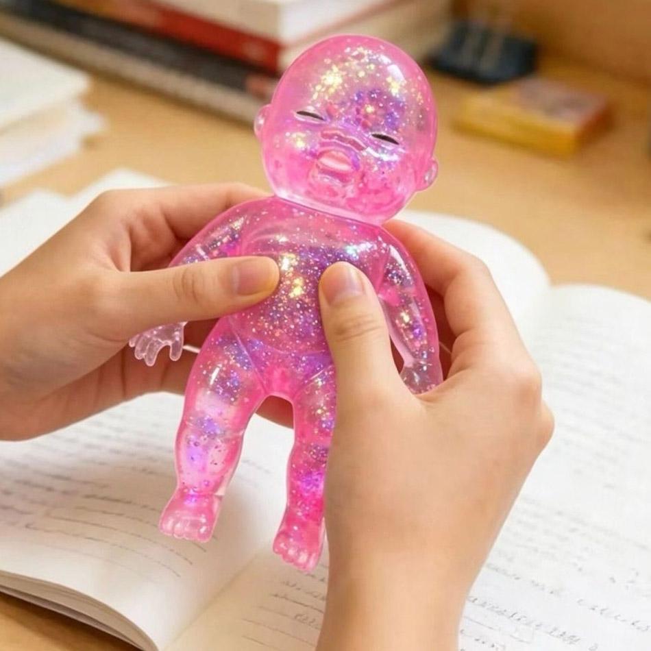 El Más Vendido Juguete Squishy de Bebé con Purpurina Juguete Fidget de Rebote Lento Alivio del Estrés Juguete Suave para Apretar Regalo Creativo Para Niños Adultos