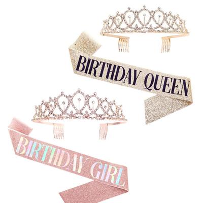 Corona de banda de cumpleaños que añade ambiente a tu fiesta de cumpleaños. Tiara de cumpleaños ligera y colorida.