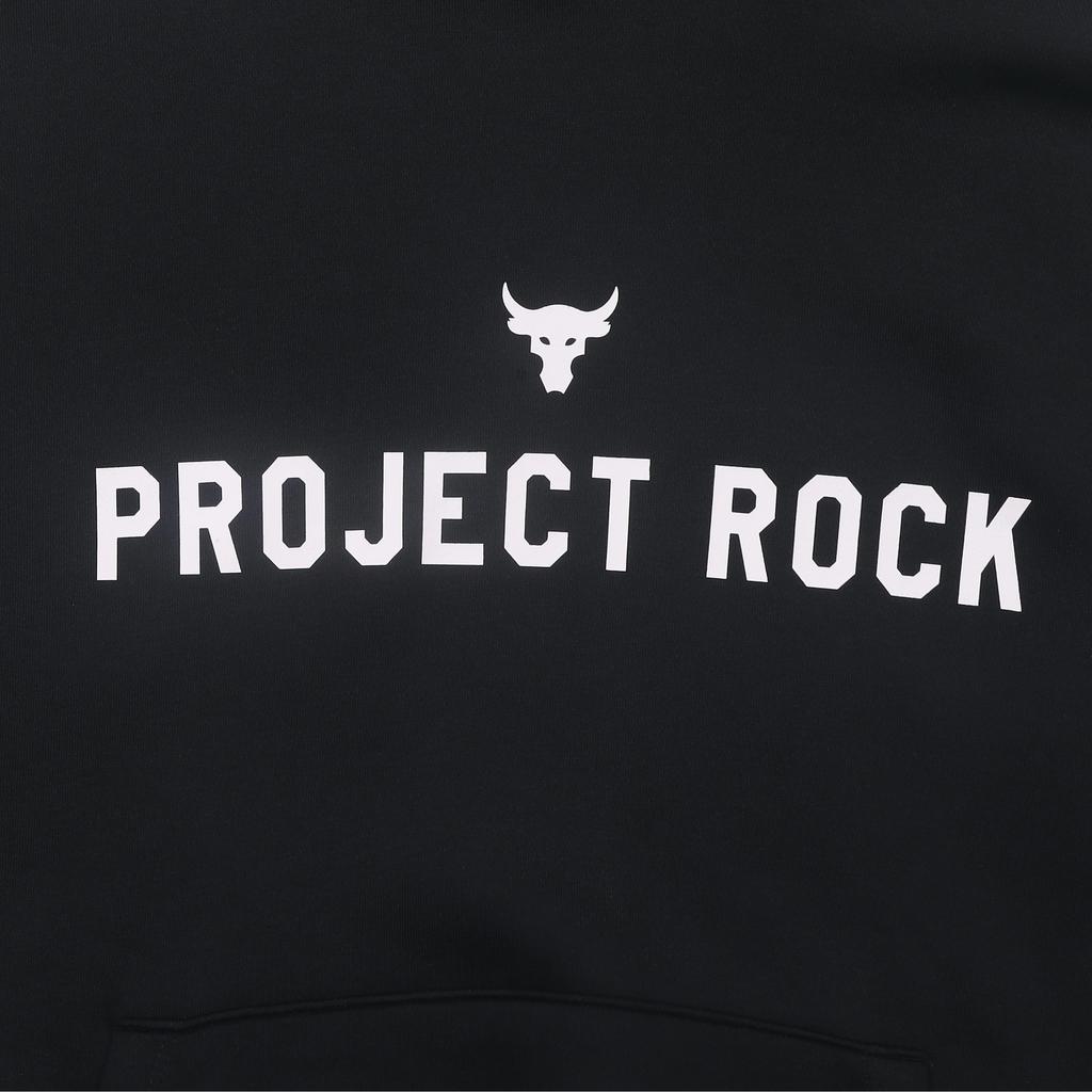 Under Armour Project Rock Letter Print Comfortable Fashion Hoodie Men hoodies Black 1386882-001