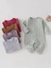 Newborn Cotton Knit Romper With Detachable Hood For Baby Boys And Girls