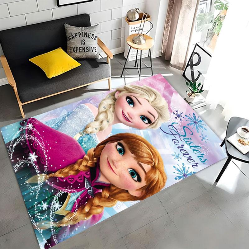 

Frozen Anna and Elsa Pattern Rug - Non-slip Kitchen Mat, Outdoor Rug, Home and Bedroom Decor, Yoga Mat, Birthday Gift. 60x90cm