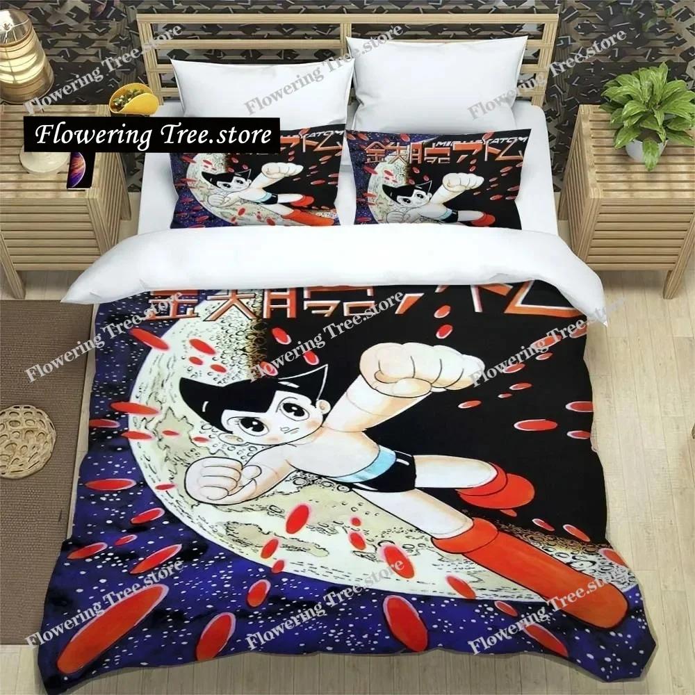 Animation A-Astro Boy Sheets Quilt Covers Bedding Dormitory Sheets Three-piece Bedding Set Three-piece Soft Warm Bedding Set