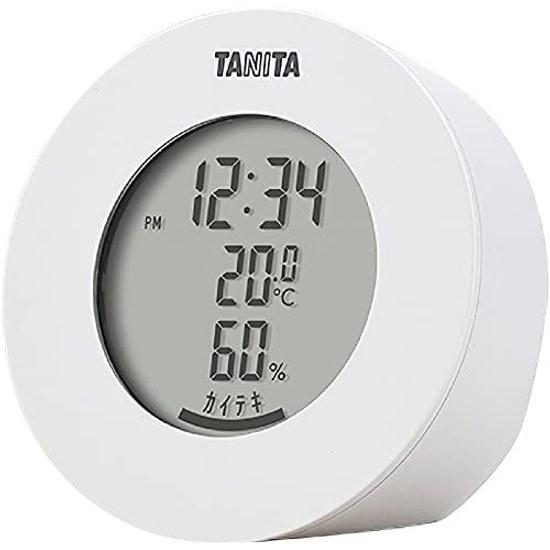 Tanita Temperature Humidity Meter Clock Digital Tabletop Magnet White TT-585 WH