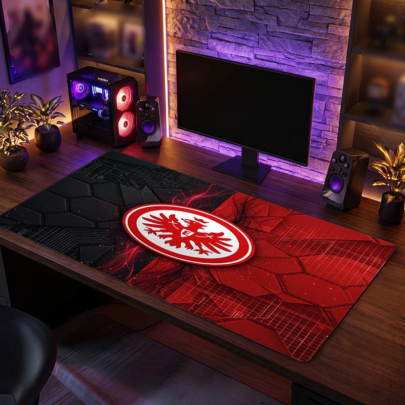 Tappetino Mouse Grande Stampa Calcio Eintracht Frankfurt, Tappetino Esteso Antiscivolo per Scrivania da Gaming per Ufficio Casa