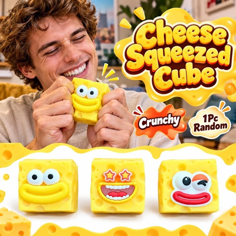 Pølsemund Ost Klemte Terning Sprød Ost Fidget Legetøj Ost Squishy Legetøj til Børn Voksne
