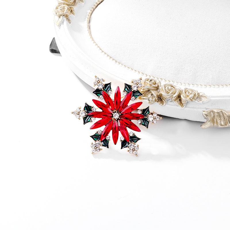 Świąteczna Broszka Płatek Śniegu, Damska Dekoracja Swetra Sukienki Kwiat na Klatkę Piersiową, Wszechstronne Akcesoria na Świąteczną Atmosferę