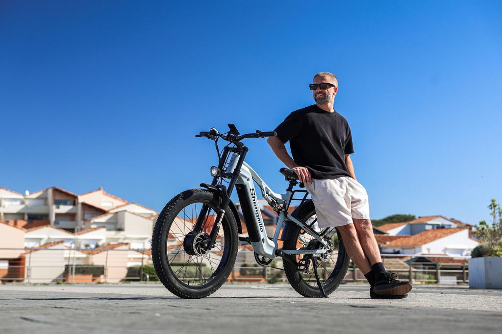Shengmilo S600 Electric Bicycle 1000W*2 Motors 48V 17.5AH Battery 90km Range 26*3.0 Inch Fat Tire E-bike