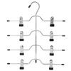 Four-layer dress hanger with 8 clips. Adjustable non-slip hanger. Made of stainless steel. Foldable for drying clothes.