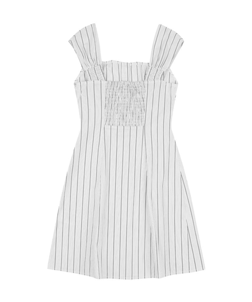Ordinary Holiday Stripe Dress [White]