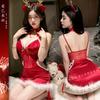 Sex underwear new christmas dress sexy cospaly temptation uniform pure desire suspender skirt new year velvet suit