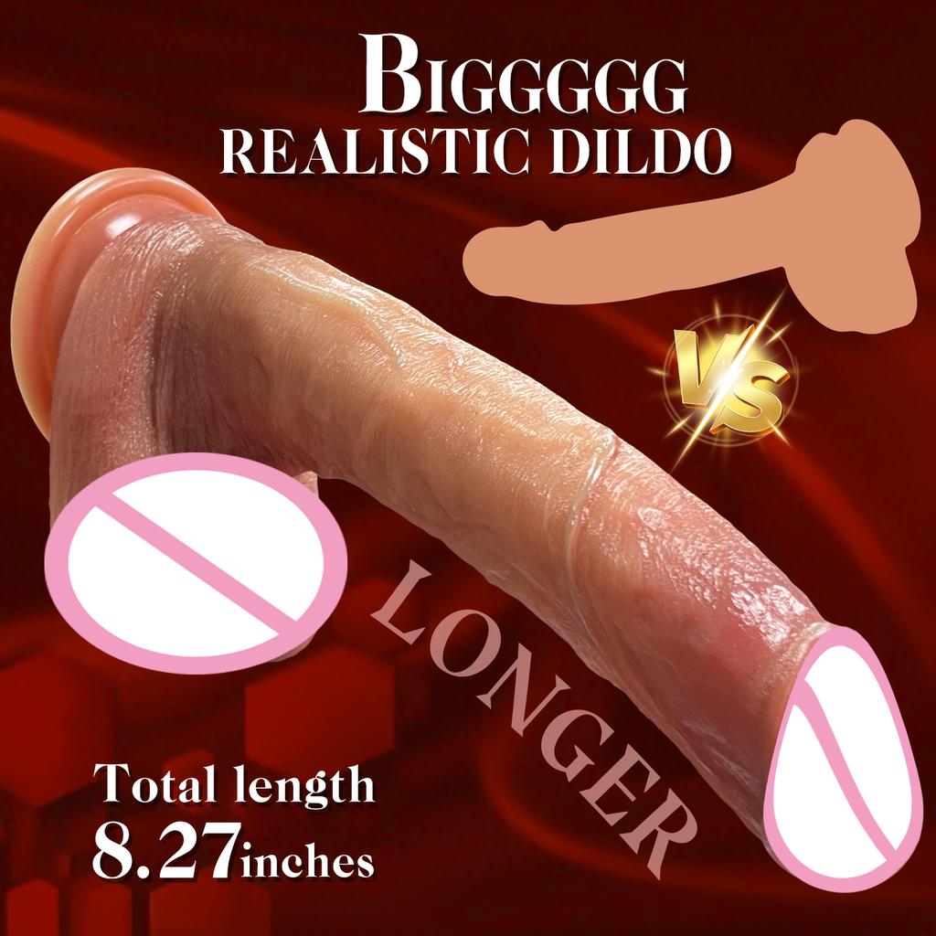 Realistyczne dildo punktu G z przyssawką Silikonowy penis Dildo analne Zabawki erotyczne dla dorosłych dla kobiet Mężczyzna Strapon Dick Stymulator pochwy