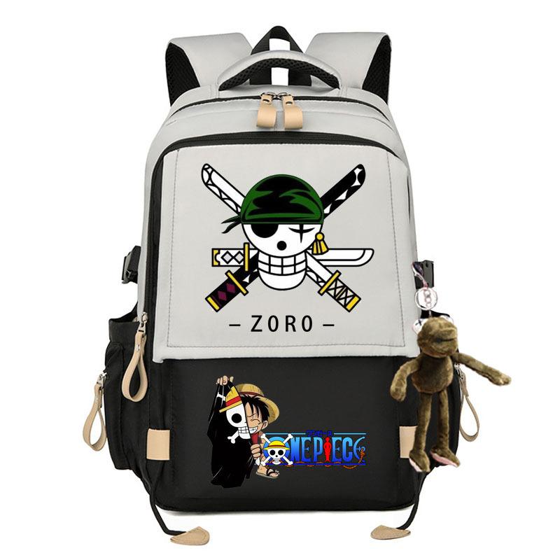 Zaino elegante di grande capacità a tema One Piece per studenti. 7529
