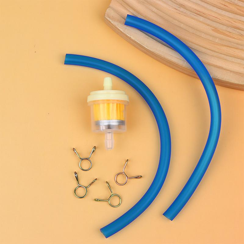 Motorcycle Universal Gas Fuel Filters And Fuel Pipe For 49cc 50cc 110cc 125cc Motocross Dirt Pit Bike Moped Scooter ATV Go Kart