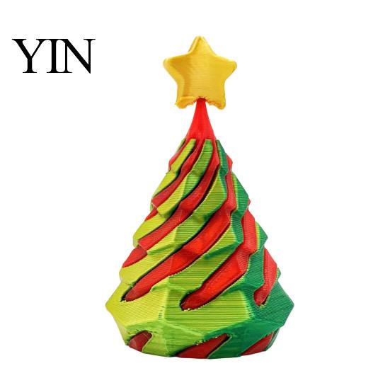 Christmas Tree Desktop Ornament Spiral Fidget Toy, 3D Printed Mini Xmas Stress Relief Cone Ornament, Toy for Desk Decoration