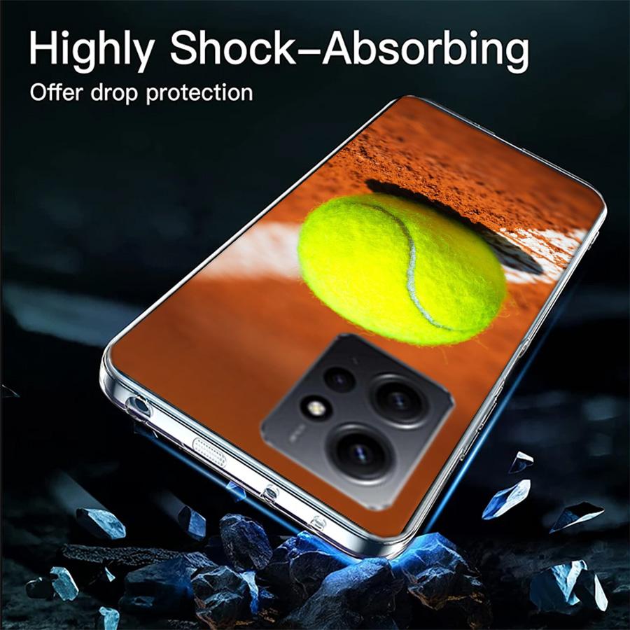Tennis sport Phone Case For Redmi Note 13 5G 14 Pro Plus Redmi 12 12C 13C 14C 10 10A 10C 9 9C 9T 9A 8 8A K70 Pro TPU Clear Cover