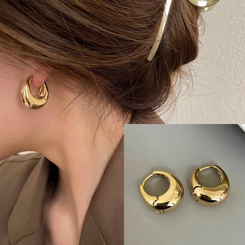 

VENTFILLE 925 Стерлинговая медь Массивные серьги-кольца для женщин Геометрический круг Панк Ухо Циркон Вечеринка Подарки 2023 Новинка Дропшиппинг