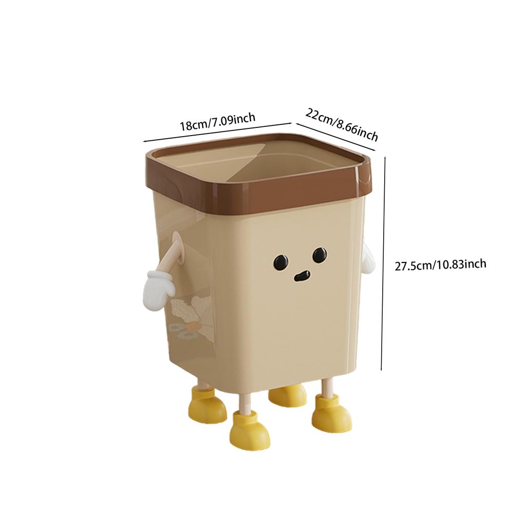 Creative Trash Can Modern Multifunction Wastebasket Rubbish Container Cute Garbage Bin for Home Dorm Office Bedroom Kitchen
