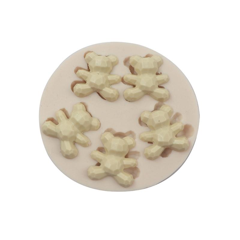 Silicone Mold Chocolate Diamonds Bear Fondant Cake Candy Soap Moulds DIY Baking Decorating Tools for Dessert Cake