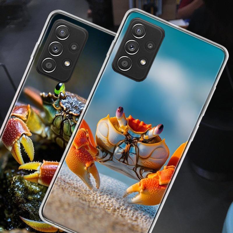 Unique Animal Crab Phone Case for Samsung A54 A57 A37 A17 A14 A15 A12 A24 A34 A55 A35 A25 A52S A07 A05S A04S A22 A32 A72 Galaxy