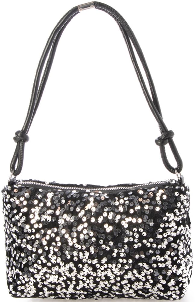 SVEC Women's Sequin Shoulder Bag, Silver, FREE (ZPG-0017)