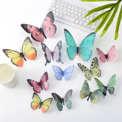 Adesivos de Parede Borboleta 3D Removíveis Coloridos Adesivos de Parede Borboleta Arte de Parede DIY Murais para Quarto de Bebê Fundo de TV Sala