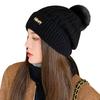 Hat Women's Cold-proof Knitted Wool Hat Winter Riding Warm Windproof Thickened Pullover Hat
