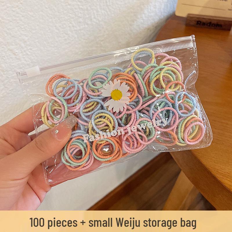 100 Pcs Child and Baby Hair Ties - Elastic, No Damage, High Elasticity Hair Bands for Small Ponytails