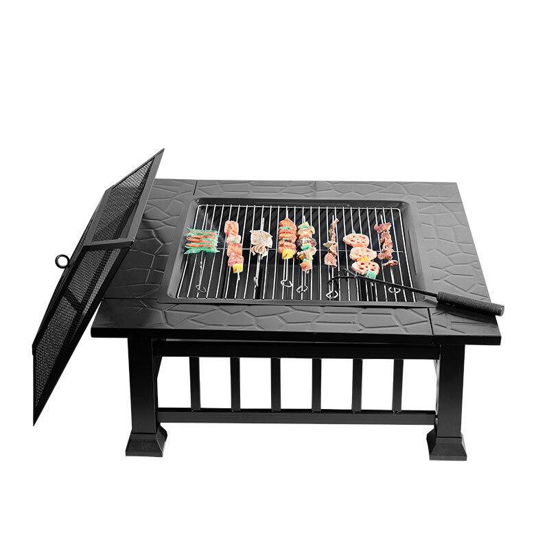 ZISIZ Portable Outdoor Camping BBQ Grill & Fire Pit