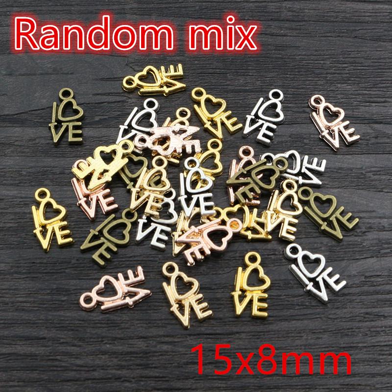 100pcs Charms Star Heart Pendants Antique Pendant fit,Vintage Tibetan Bronze Gold Silver color,DIY For Bracelet Necklace