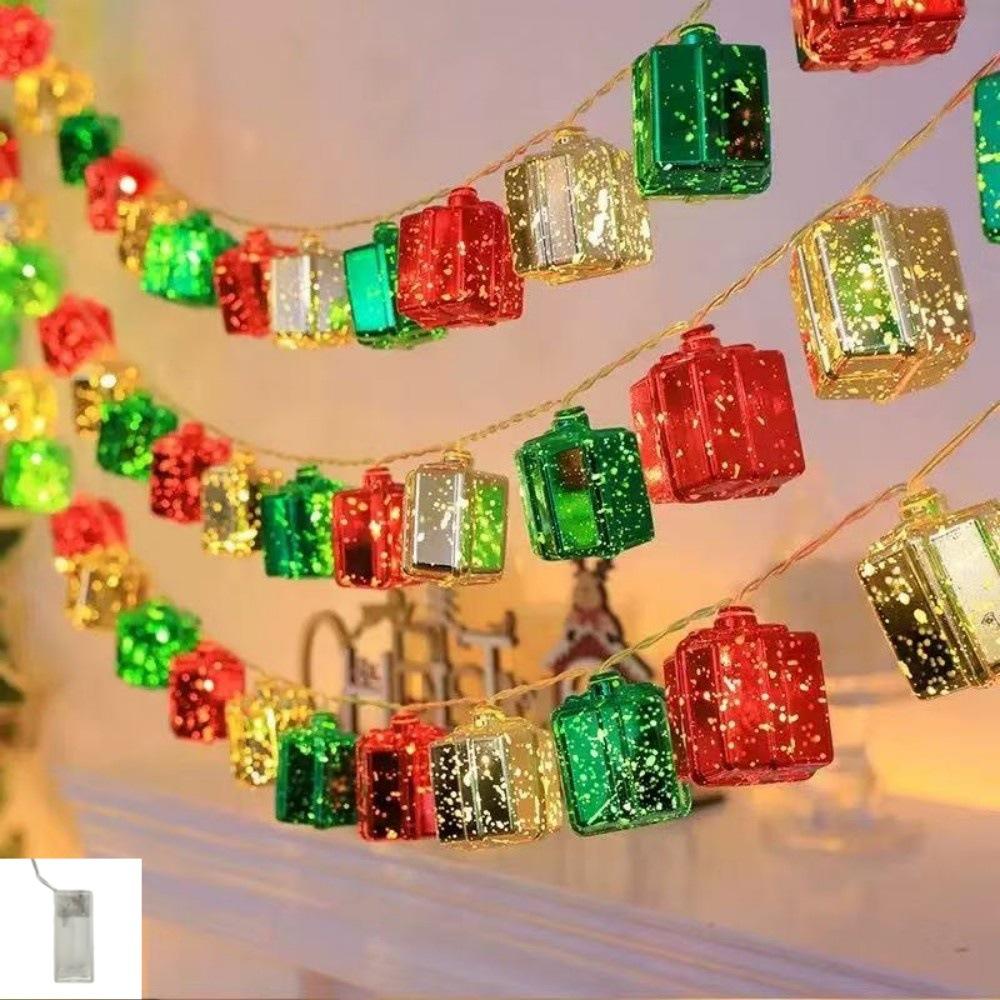 Hot Selling Electroplated Christmas Lighting Festival Atmosphere Flashing Ball Colored Lights Outdoor Decoration Led Star Snowflake Light String