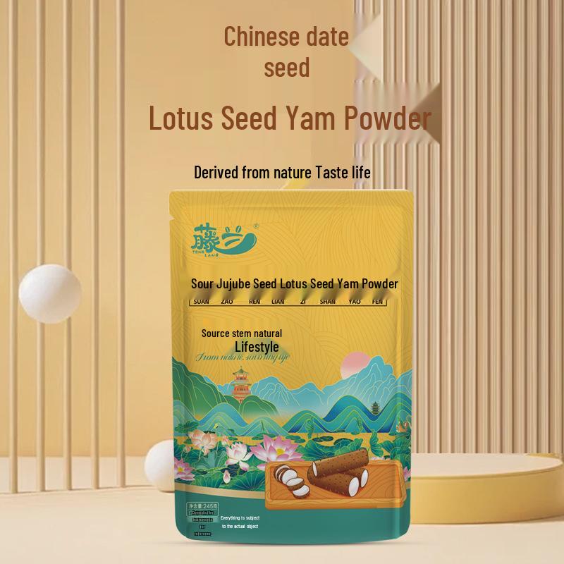 Miscela di Polvere di Giuggiola-Loto-Giglio-Igname, 245g (7 Confezioni Pasto per la Colazione)