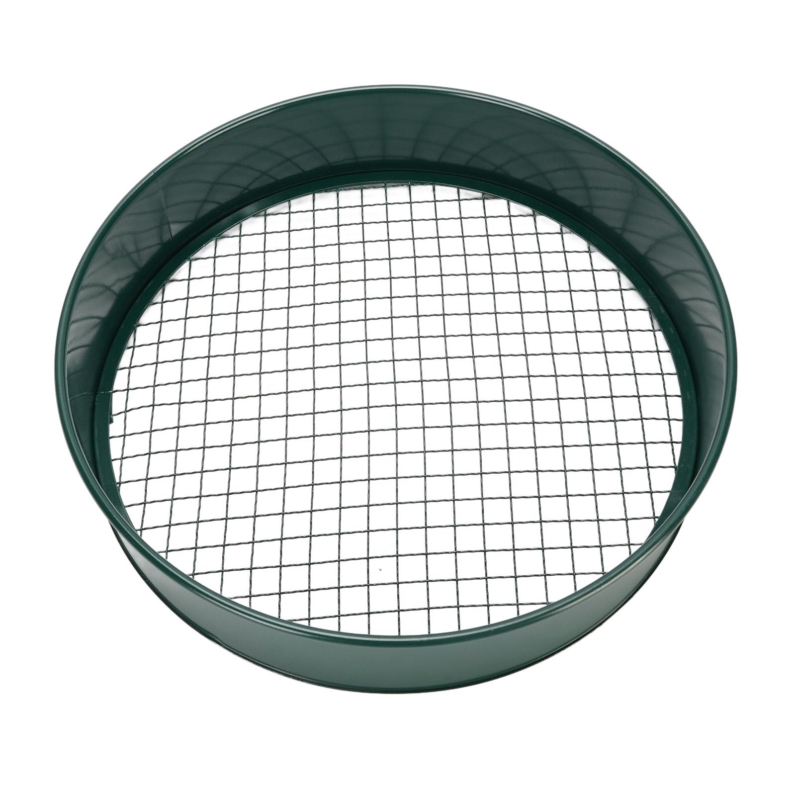 

Hvy Duty Iron Soil Sifter Set with 4 Mesh Sizes 30.5cm Diameter 6.5cm Height Garden Sieve Mesh Screen for Rocks Stones