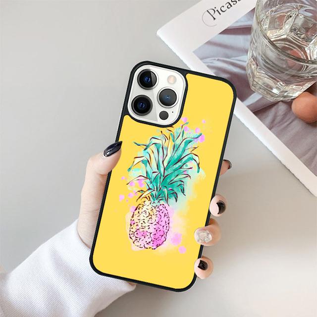 Summer Fruit Pineapple Phone Case For iPhone 17 Air 16 Pro Max 15 14 Plus 12 13 Soft Bumper Shell Cover Coque