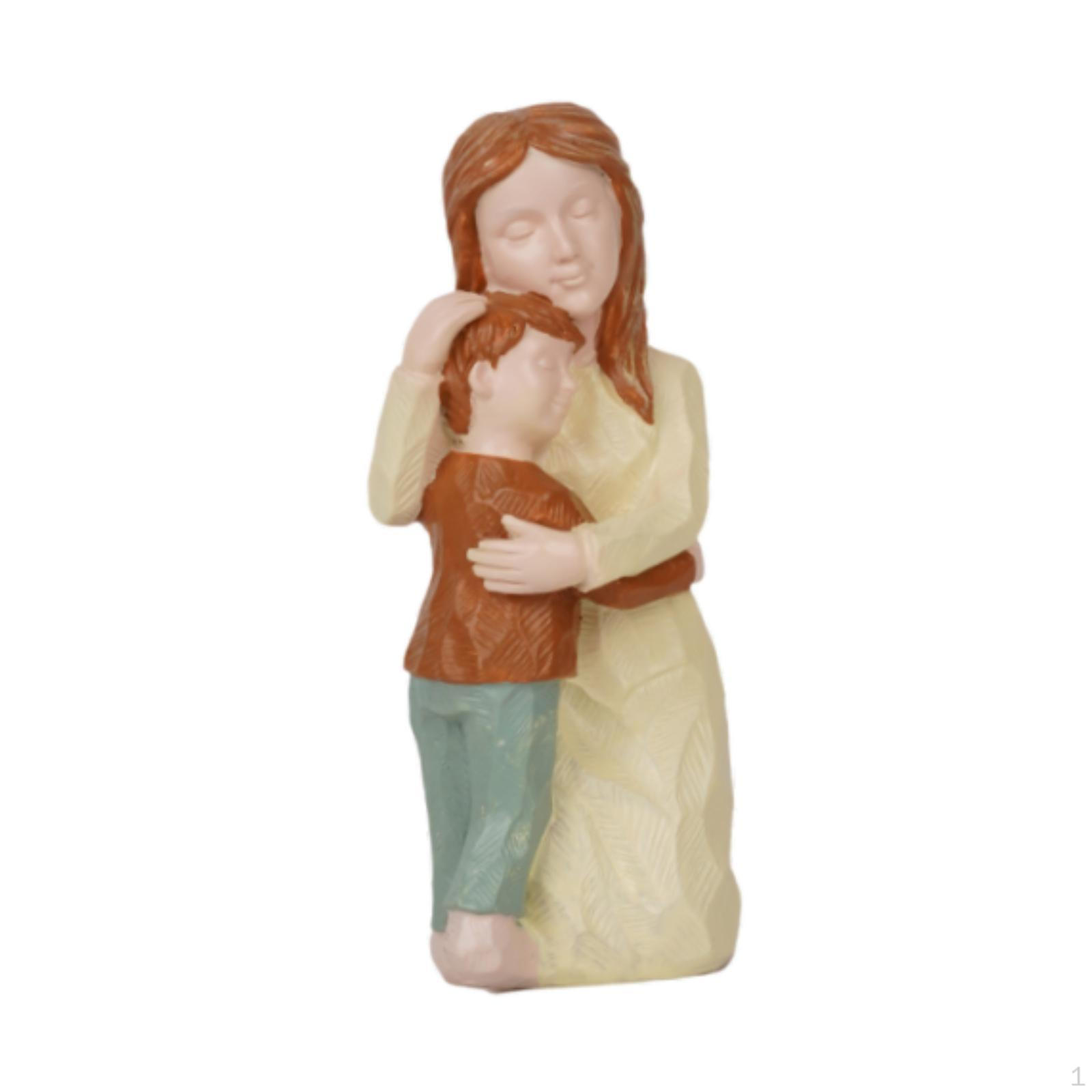 

Рождественская статуэтка из смолы, статуэтка, произведение искусства, подарок, праздничные атрибуты, скульптура, декоративная для гостиной Mother and Son