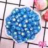 50pcs Five-pointed Star Acrylic Beads Loose Spacer Beads for Jewelry Making DIY Bracelet Accessories
