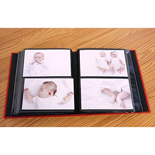 Nakabayashi File Pocket Album 160 Sheets L Size Energy Red TCPK-L-160-ER