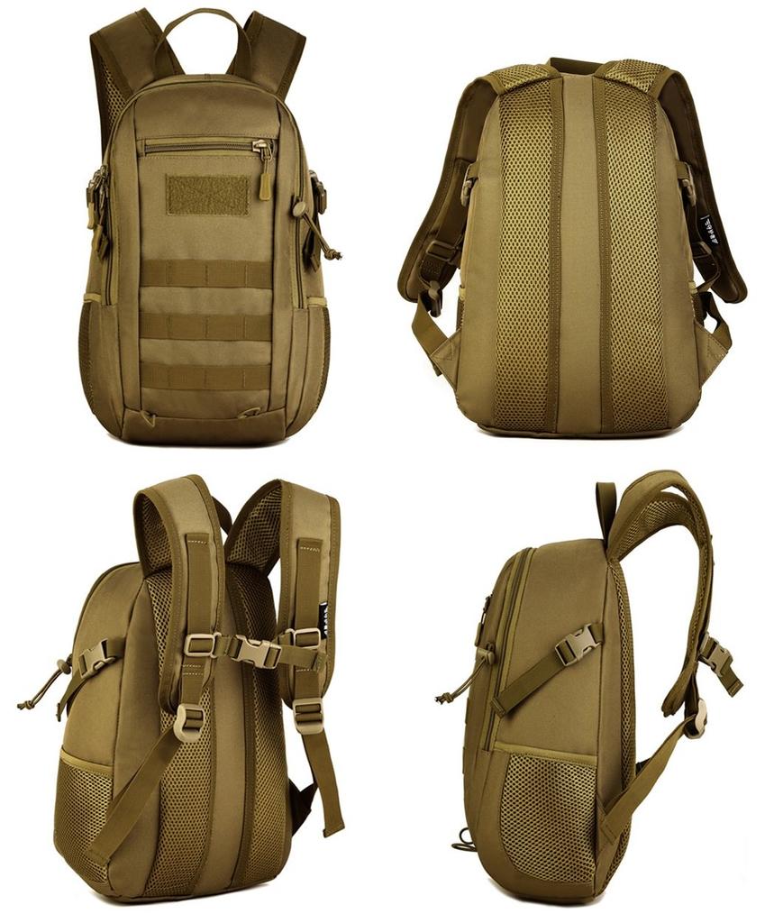 Phoenix Ikki 12L Mini Available In 6 Camouflage Outdoor Cute Dark Brown Camouflage Backpack, Lightweight, Wide-Opening, Durable, Water-Resistant,