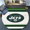 New York Jets2 Round Area Rug,Carpet Rug for Living Room Bedroom Sofa Playroom Decor,Non-slip Floor Mat