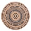 Eco-friendly round Japanese minimalist wind fringed placemat table mat coaster natural color jute modern minimalist