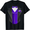 Tuxedo Purple Vest Novelty Design T-Shirt