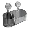 LISM Rotatable Bathroom Suction Cup Storage Rack