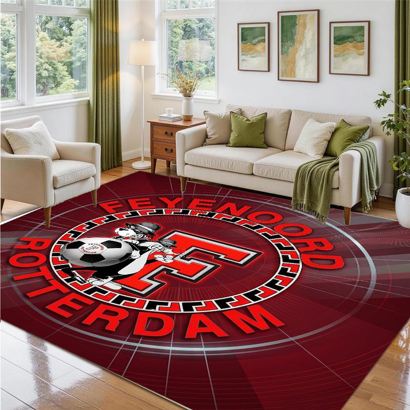 Tappeto in Velluto Cristallo Design Feyenoord Tappetino Decorativo Morbido per Camera da Letto Ingresso